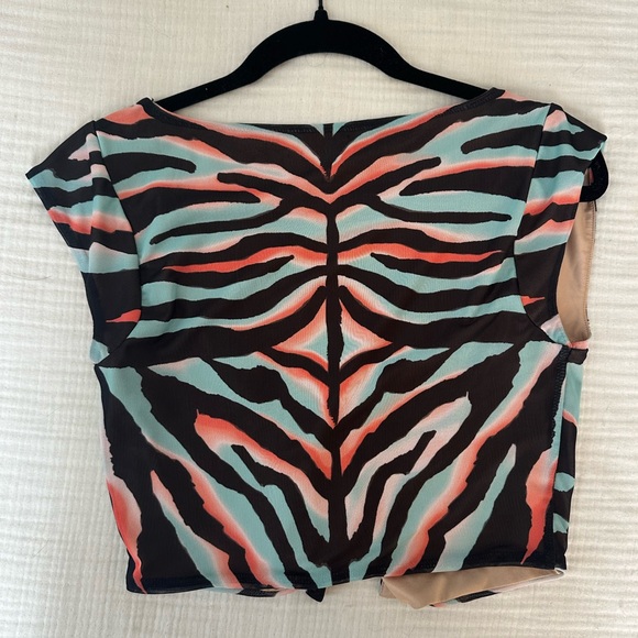 AFRM Revolve Nylah Crop Top in Zebra - Picture 5 of 5